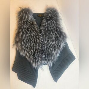 Metric Knits - Gray Faux Fur Vest